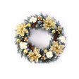 Coronita pentru Craciun Vivimall, 50 cm, din brad artificial, decorata cu conuri, globulete, flori, Multicolor - vivimall.ro