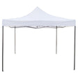Cort pavilion pliabil Flippy 3x3m, cadru metal ranforsat, acoperiș Polyester Oxford alb, vedere frontală completă