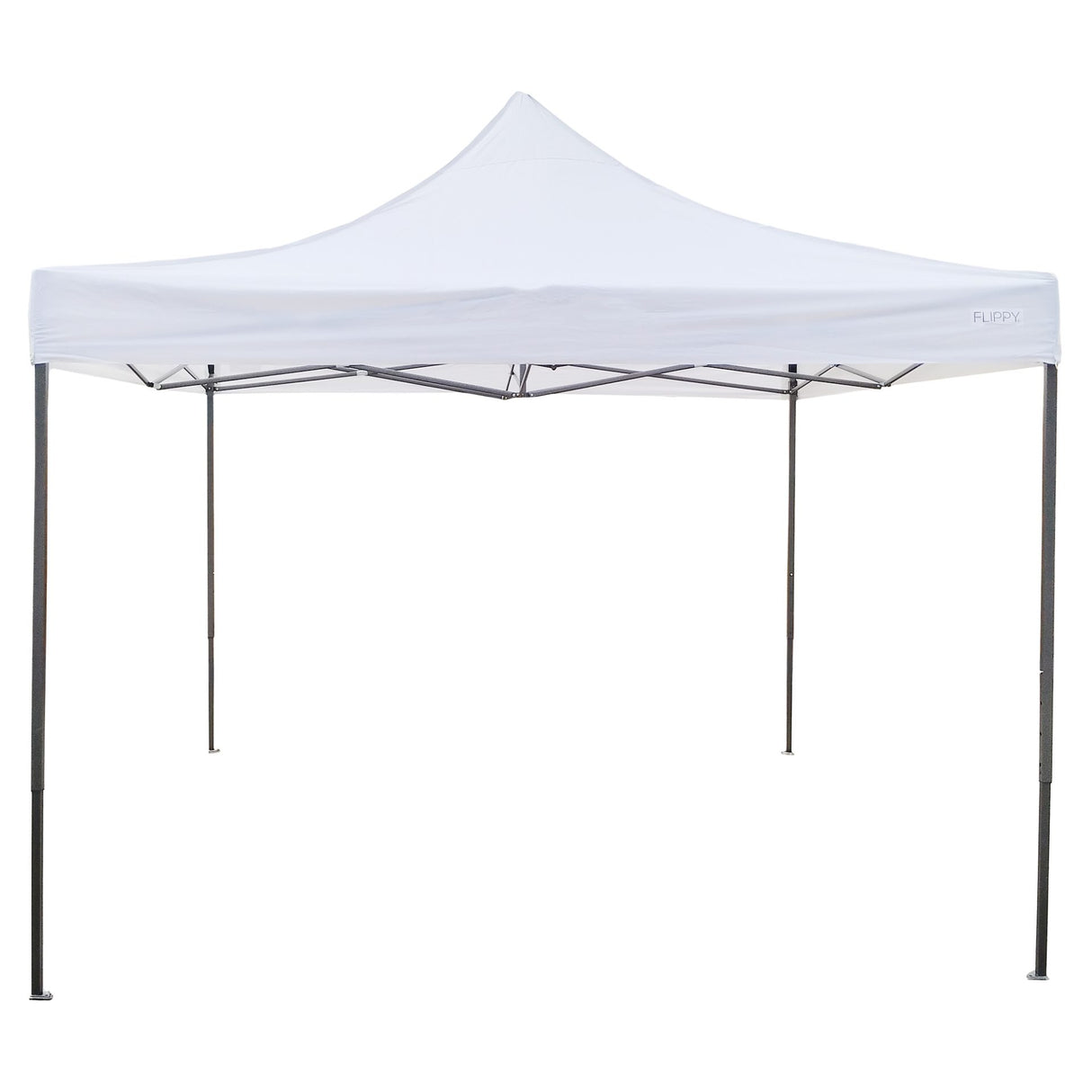 Cort Pavilion Pliabil 3x3m, Flippy, Cadru Metal Pliabil Ranforsat, Acoperis 420D 185 g/m, Polyester Oxford pentru Curte, Gradina, Evenimente, Alb