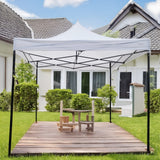 Cort Pavilion Pliabil 3x3m, Flippy, Cadru Metal Pliabil Ranforsat, Acoperis 420D 185 g/m, Polyester Oxford pentru Curte, Gradina, Evenimente, Alb