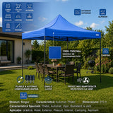 Detaliu cadru metal pliabil ranforsat al pavilionului Flippy 3x3m, structură robustă pentru stabilitate maximă