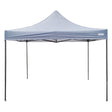 Cort pavilion pliabil Flippy 3x3m în culoare gri, vedere frontală, cadru metal ranforsat