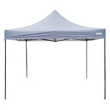 Cort pavilion pliabil Flippy 3x3m în culoare gri, vedere frontală, cadru metal ranforsat