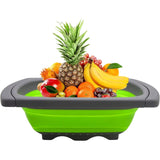 Cos De Scurgere Retractabil Pentru Chiuveta, Cu Filtru, Pentru Fructe Si Legume, De Uz Casnic, 39X12 Cm, Design Extensibil Pana La 61 Cm, Cu Manere De Prindere - vivimall.ro