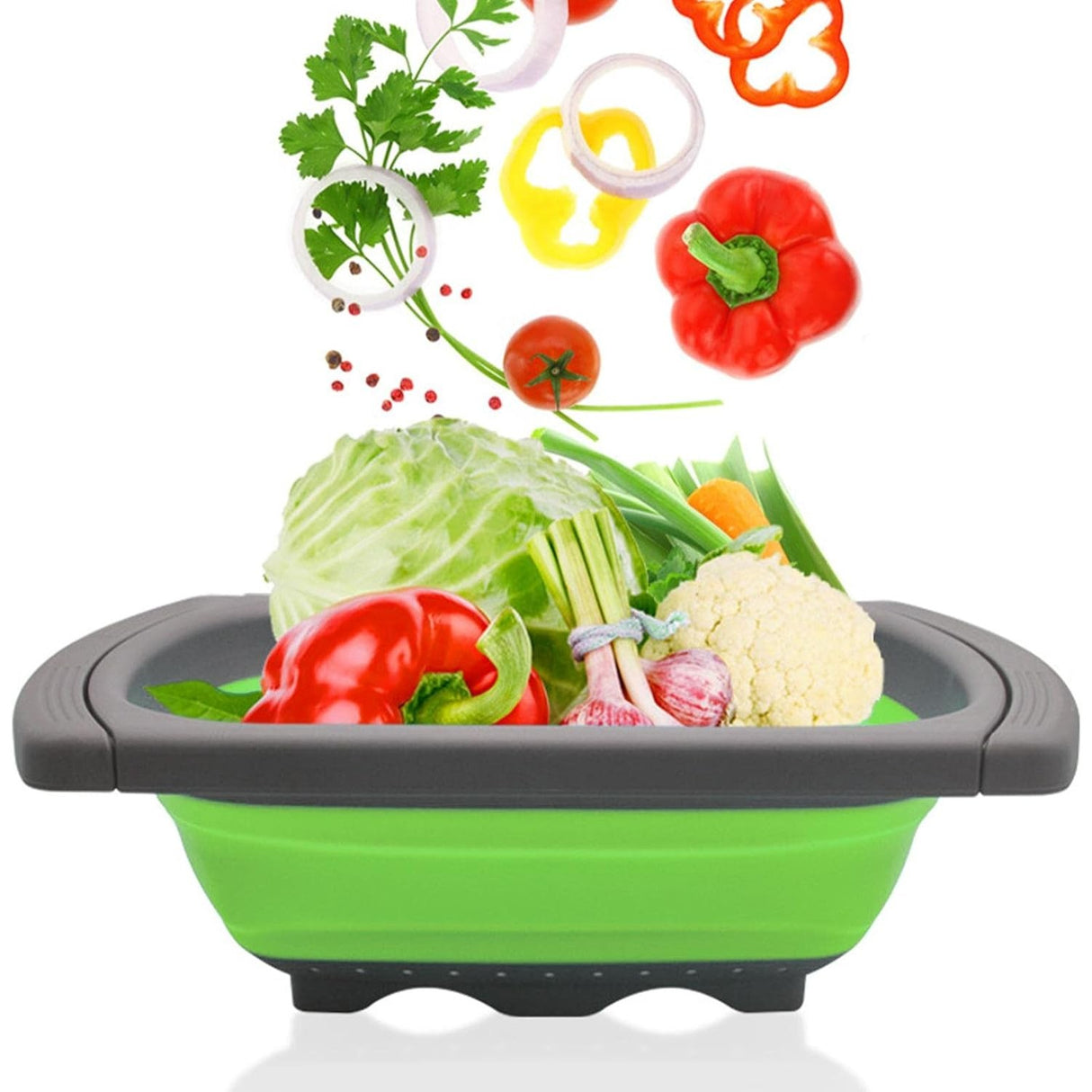 Cos De Scurgere Retractabil Pentru Chiuveta, Cu Filtru, Pentru Fructe Si Legume, De Uz Casnic, 39X12 Cm, Design Extensibil Pana La 61 Cm, Cu Manere De Prindere - vivimall.ro