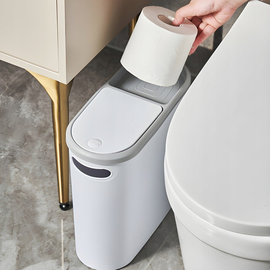 Mâner integrat coș gunoi Flippy 10L, detaliu lateral, material polipropilenă