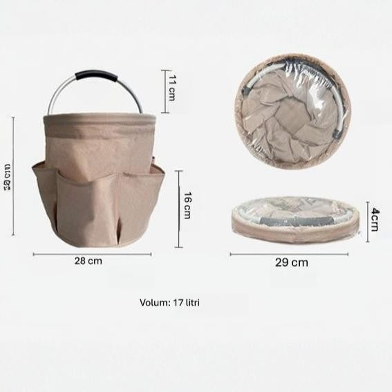 Cos De  picnic portabil Din Material Oxford, 28X28 Cm - vivimall.ro