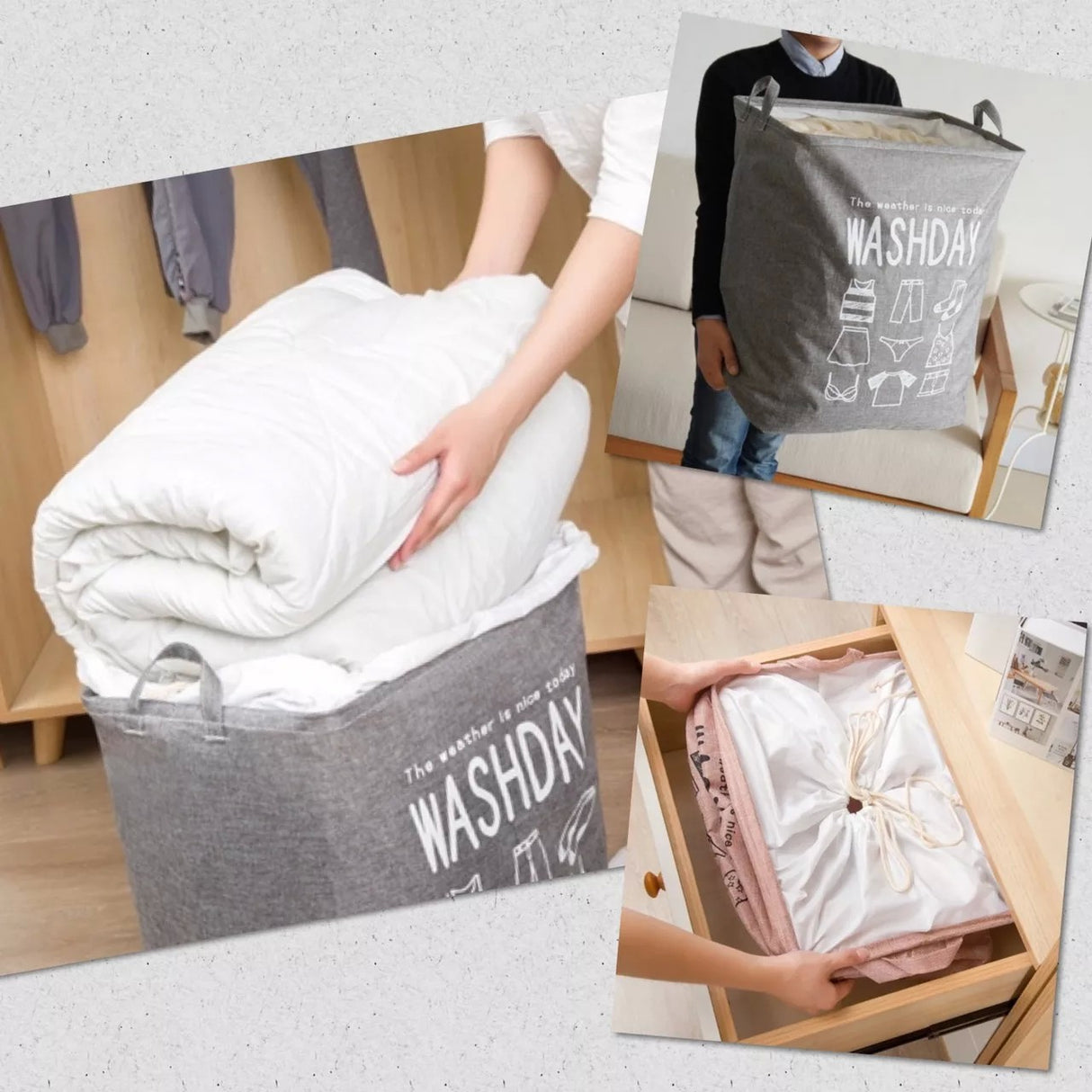Cos Depozitare, Deschisa, 72 L, Textil, Cu Imprimeu
