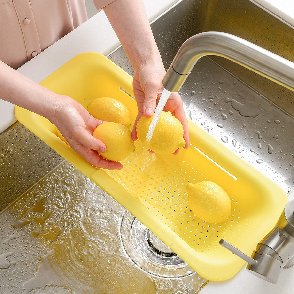 Cos Pentru Scurgere Chiuveta De Bucatarie, Plastic, Telescopic, 36X20X5 Cm - vivimall.ro