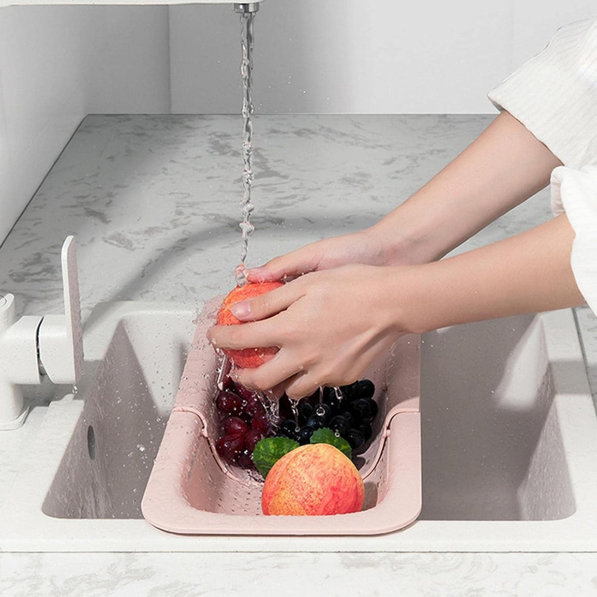 Cos Pentru Scurgere Chiuveta De Bucatarie, Plastic, Telescopic, 36X20X5 Cm - vivimall.ro