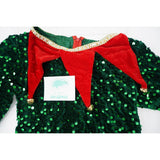 Costum Craciun, Flippy, Spiridus, rosu,  10 - 13 ani, catifea - vivimall.ro