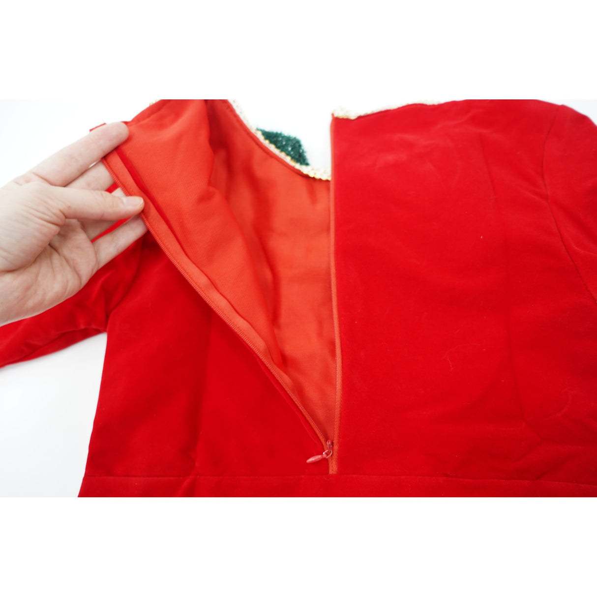 Costum Craciun Pentru Fetite, Spiridus, 4 - 6 Ani, Catifea