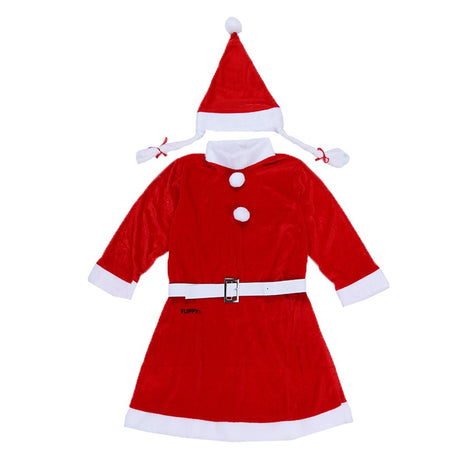 Costum Craciunita Fata, 10-12 Ani, 3 Piese, Catifea