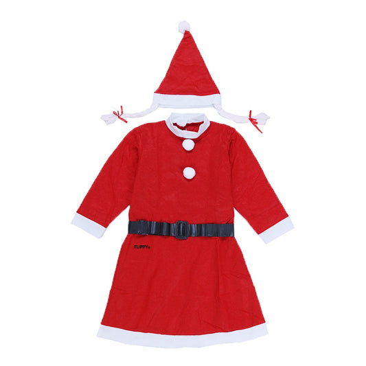 Costum Craciunita Vivimall® Fata, 10-12 ani, 3 piese, Polar - vivimall.ro