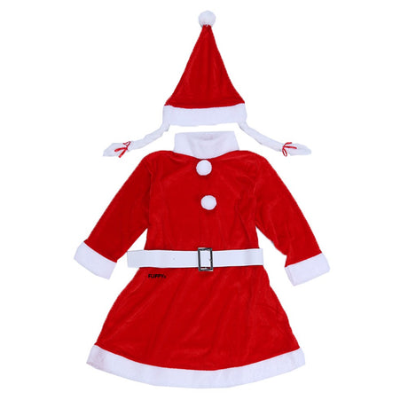 Costum Craciunita Fata, 4-6 Ani, 3 Piese, Catifea
