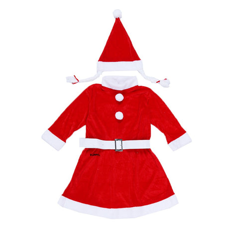 Costum Craciunita Fata, 7-9 Ani, 3 Piese, Catifea