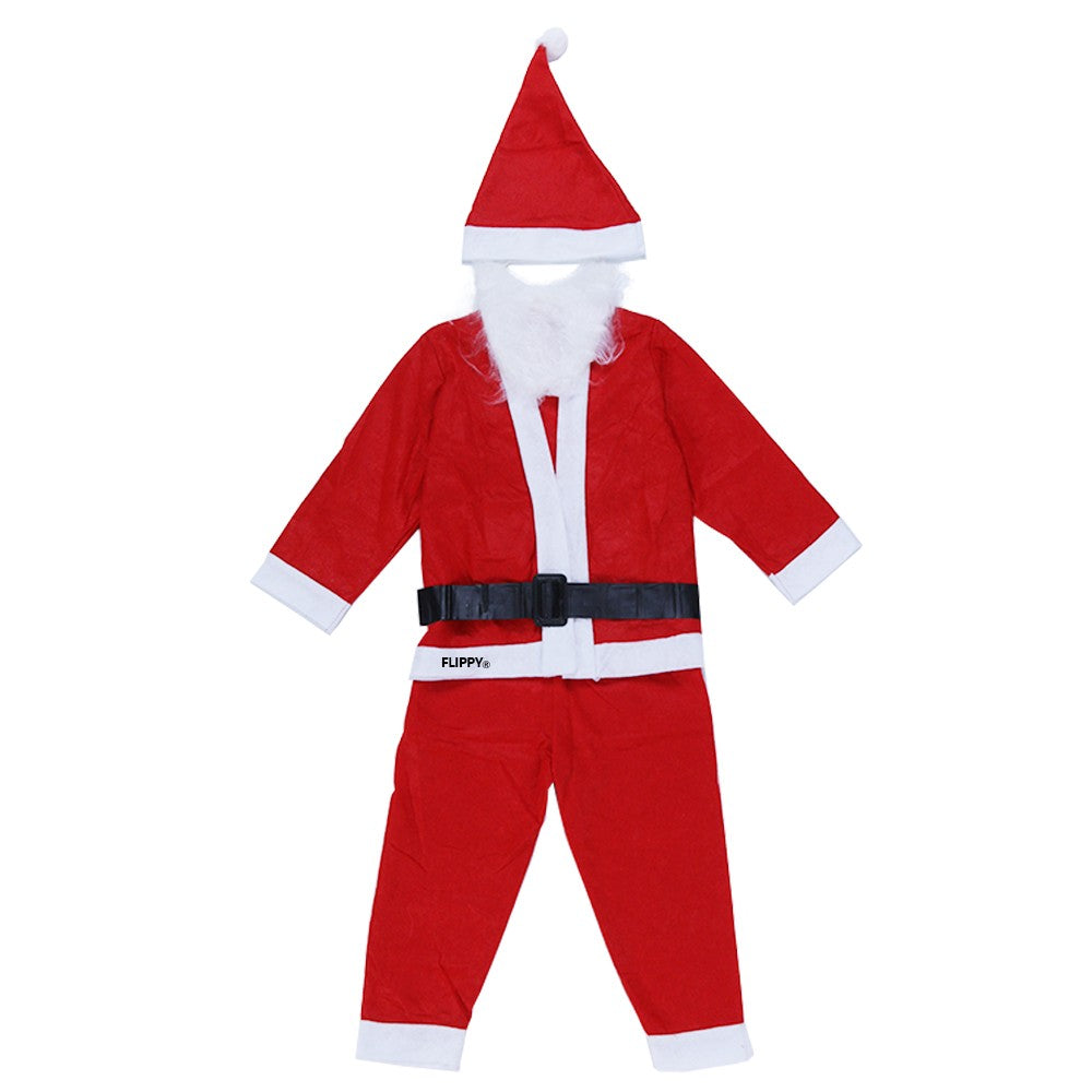 Costum Mos Craciun Baiat, 1-3 Ani, 5 Piese, Polar