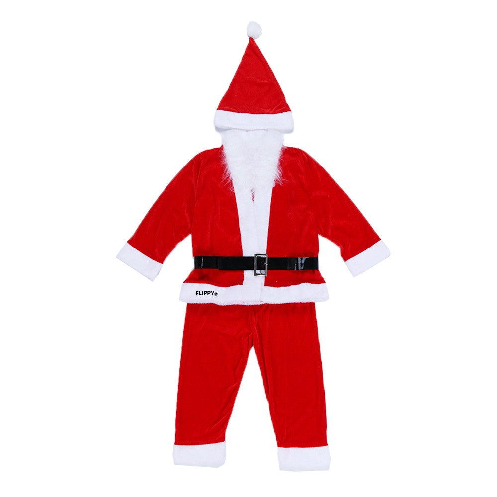 Costum Mos Craciun Flippy® Baiat, 4-6 ani, 5 piese, Catifea - vivimall.ro