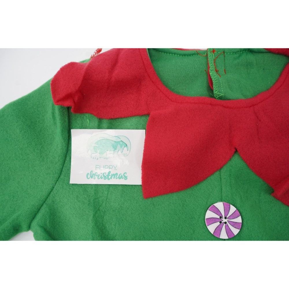 Costum Spiridus, Vivimall, Baieti, 1-3 ani, Verde, Poliester - vivimall.ro