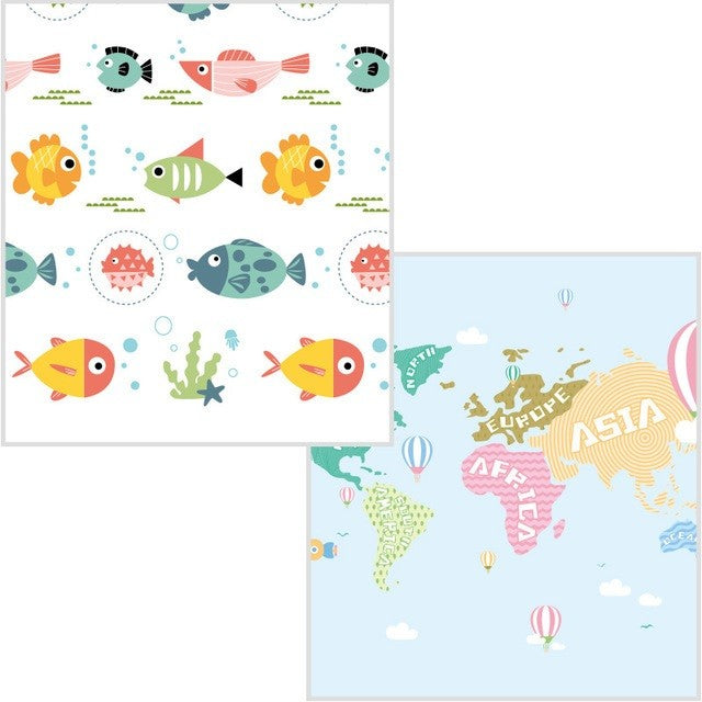 Covor din Spuma pentru Copii, Flippy, Pliabil, cu Doua Fete, Suprafata de Siguranta Antiderapant, Impermeabil, Usor de Curatat, 180 X 200 cm