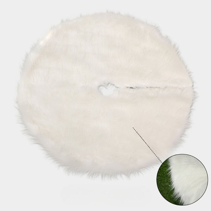 Covor Pentru Bradul De Craciun White Haipai, Diametru 78 Cm, Blana Grosime 7 Cm