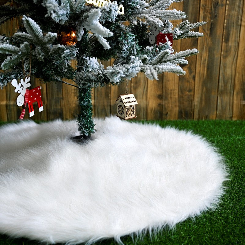 Covor Pentru Bradul De Craciun White Haipai, Diametru 78 Cm, Blana Grosime 7 Cm
