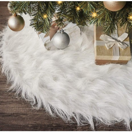 Covor Pentru Bradul De Craciun White Haipai, Diametru 78 Cm, Blana Grosime 7 Cm