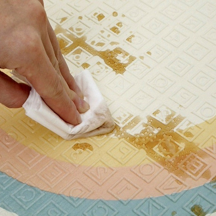 Covoraș de Joaca pentru Copii Termic cu 2 Fete, Flippy, Model Lumea Animalelor si Calatorie pe mare, cu Spuma, Impermeabil, Antiderapant, 200x180 x 0.8 cm, Multicolor