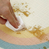 Covoraș de Joaca pentru Copii Termic cu 2 Fete, Flippy, Model Lumea Animalelor si Calatorie pe mare, cu Spuma, Impermeabil, Antiderapant, 200x180 x 0.8 cm, Multicolor