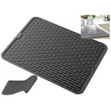 Covoras din Silicon pentru Scurgere Vase, Vivimall, Uz Casnic, Rezistent la Temperaturi Ridicate, Izolator, 43x32.5 cm, Negru - vivimall.ro