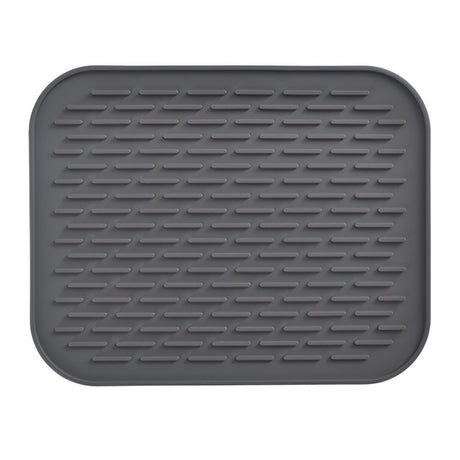 Covoras din Silicon pentru Scurgere Vase, Vivimall, Uz Casnic, Rezistent la Temperaturi Ridicate, Izolator, 30x24 cm, Negru - vivimall.ro