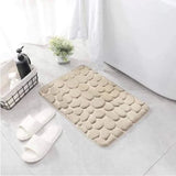 Covoras Pentru Baie Antiderapant, Uscare Rapida, Model 3D Piatra, 40X60 Cm - vivimall.ro