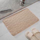 Covoras Pentru Baie Antiderapant, Uscare Rapida, Model 3D Piatra, 40X60 Cm - vivimall.ro