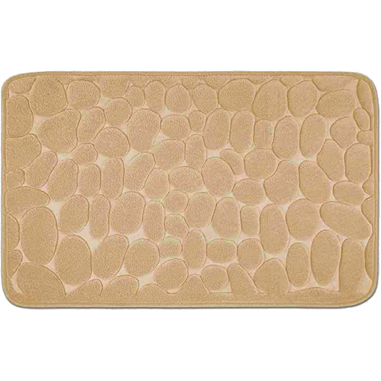 Covoras Pentru Baie Antiderapant, Uscare Rapida, Model 3D Piatra, 40X60 Cm - vivimall.ro