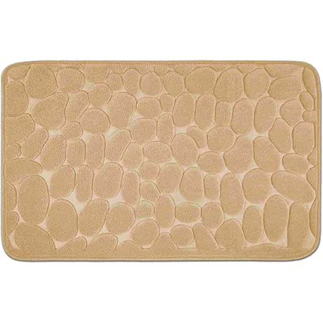Covoras Pentru Baie Antiderapant, Uscare Rapida, Model 3D Piatra, 40X60 Cm - vivimall.ro