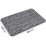Covoras Pentru Baie Antiderapant, Uscare Rapida, Model 3D Piatra, 40X60 Cm - vivimall.ro