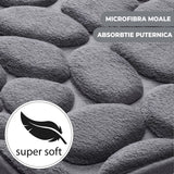 Covoras Pentru Baie Antiderapant, Uscare Rapida, Model 3D Piatra, 40X60 Cm - vivimall.ro