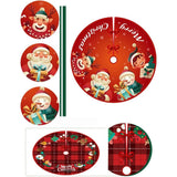 Covoras Pentru Bradul De Craciun, Din Tesatura Pufoasa, Cu Fundite De Prindere, Diametru 90 Cm - vivimall.ro