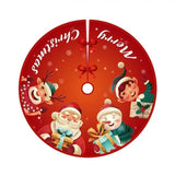 Covoras Pentru Bradul De Craciun, Din Tesatura Pufoasa, Cu Fundite De Prindere, Diametru 90 Cm - vivimall.ro