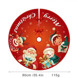 Covoras Pentru Bradul De Craciun, Din Tesatura Pufoasa, Cu Fundite De Prindere, Diametru 90 Cm - vivimall.ro