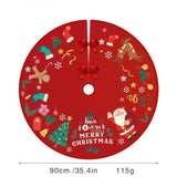 Covoras Pentru Bradul De Craciun, Din Tesatura Pufoasa, Cu Fundite De Prindere, Diametru 90 Cm - vivimall.ro