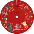 Covoras Pentru Bradul De Craciun, Din Tesatura Pufoasa, Cu Fundite De Prindere, Diametru 90 Cm - vivimall.ro