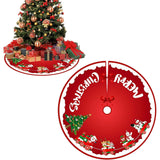 Covoras Pentru Bradul De Craciun, Din Tesatura Pufoasa, Cu Fundite De Prindere, Diametru 90 Cm - vivimall.ro
