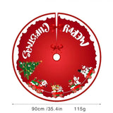Covoras Pentru Bradul De Craciun, Din Tesatura Pufoasa, Cu Fundite De Prindere, Diametru 90 Cm - vivimall.ro