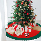 Covoras Pentru Bradul De Craciun Lana, Rosu/, 90 Cm - vivimall.ro