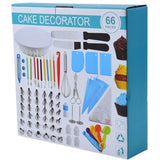 Set 66 Piese Ustensile Pentru Ornare Prajituri, Din Plastic Si Otel Inoxidabil, Multicolor - vivimall.ro