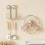 Suport de Bucatarie, Flippy, Rotativ, din Plastic, Aplicare prin Lipire, 5 x 5 x 18.5 cm, Roz