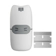 Mini Racleta de Curatare, Vivimall, pentru Etichete, Adezivi, din ABS+ Metal, 2 Lame Incluse, Alb/Gri - vivimall.ro