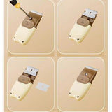 Mini Racleta de Curatare, Vivimall, pentru Etichete, Adezivi, din ABS+ Metal, 2 Lame Incluse, Maro - vivimall.ro