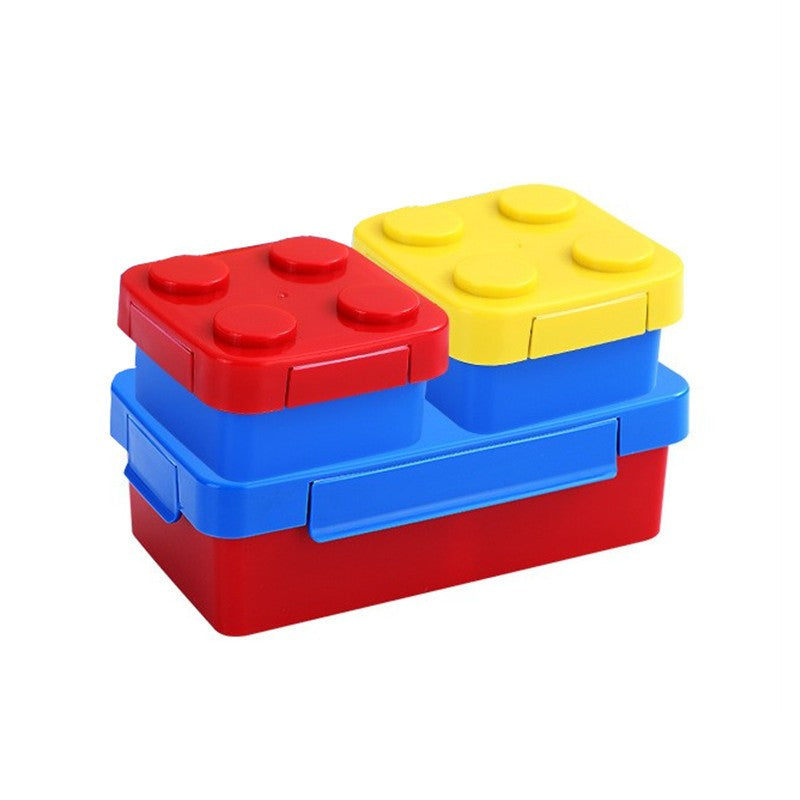 Set Caserole Pentru Pranz Interactive, Cuburi De Construit, Plastic, Multicolor - vivimall.ro